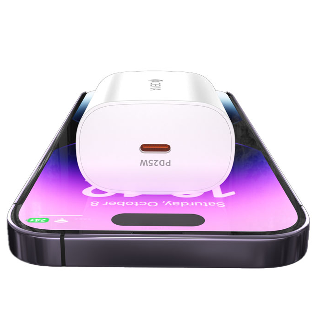 Devia RLC-383 MP716 Smart Series 25W Quick Charger With Type-C to Type-C Cable 1.20m - White