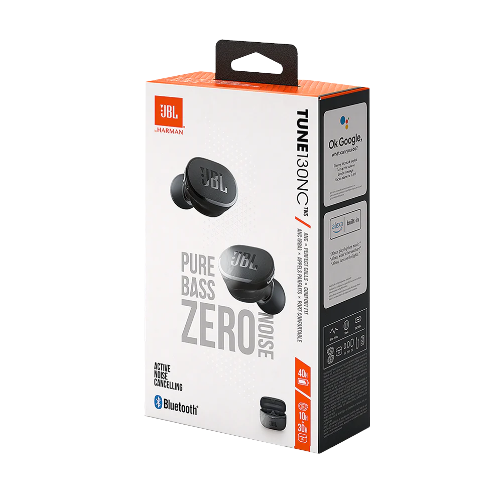 JBL Tune 130NC TWS True Wireless Noise Cancelling Earbuds - Black