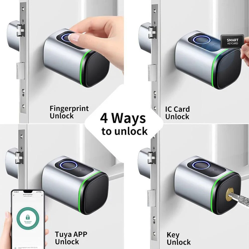 Elite Sec Source Keyless Smart Cylinder Door Lock EL200 - Black