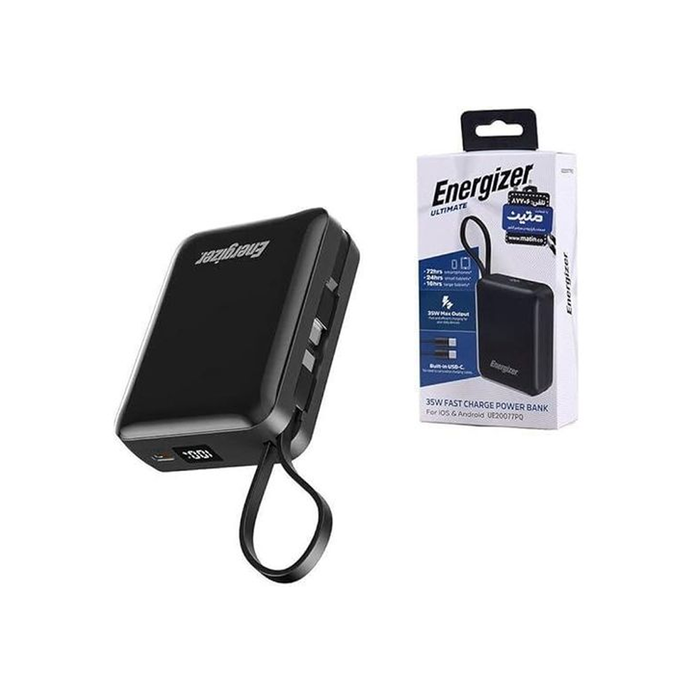 Energizer UE20077PQ Ultimate Type-C 35W Fast Charging Power Bank 20000mAh - Black