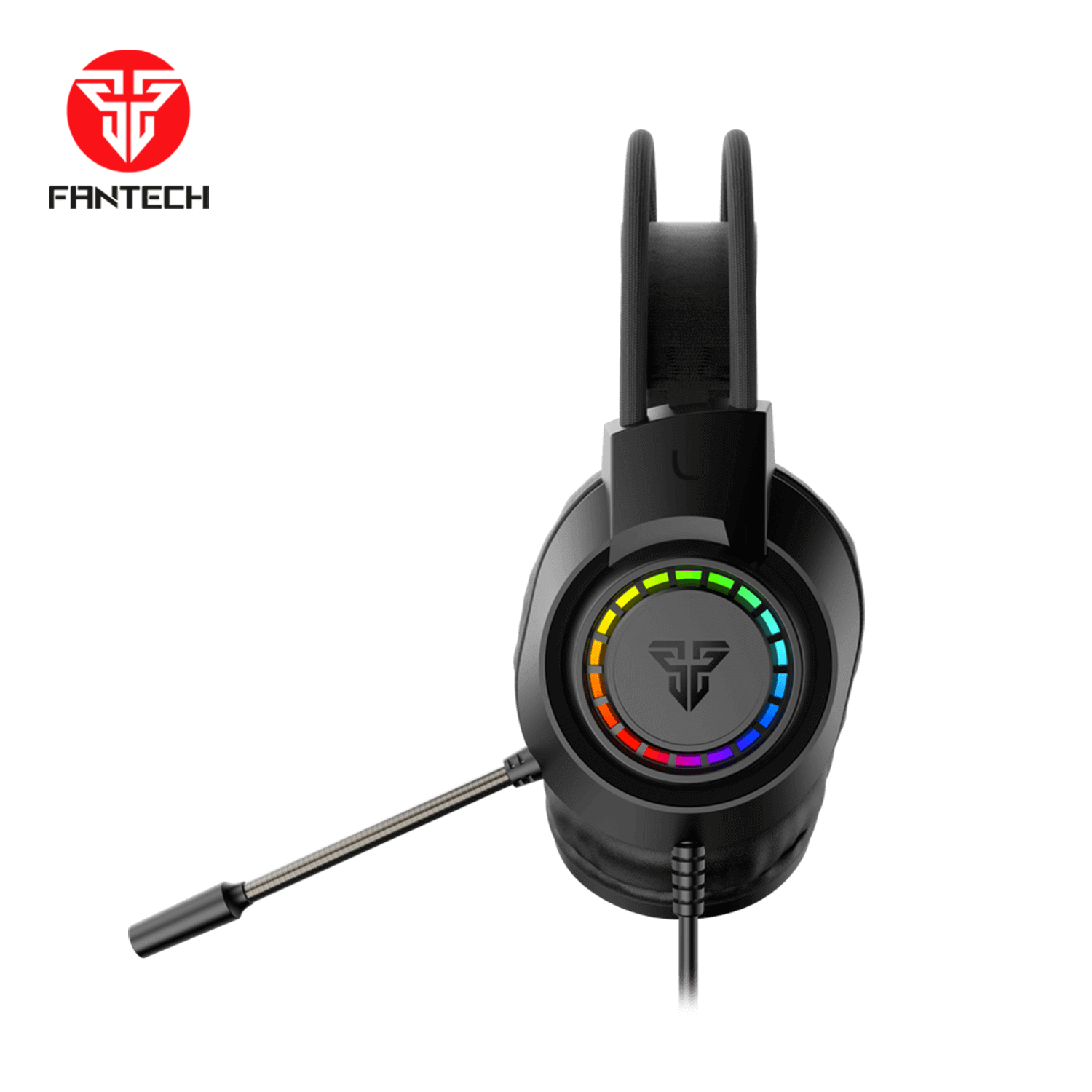 Fantech HQ55 RGB Gaming Headphone (3.5mmx2-USB) - Black