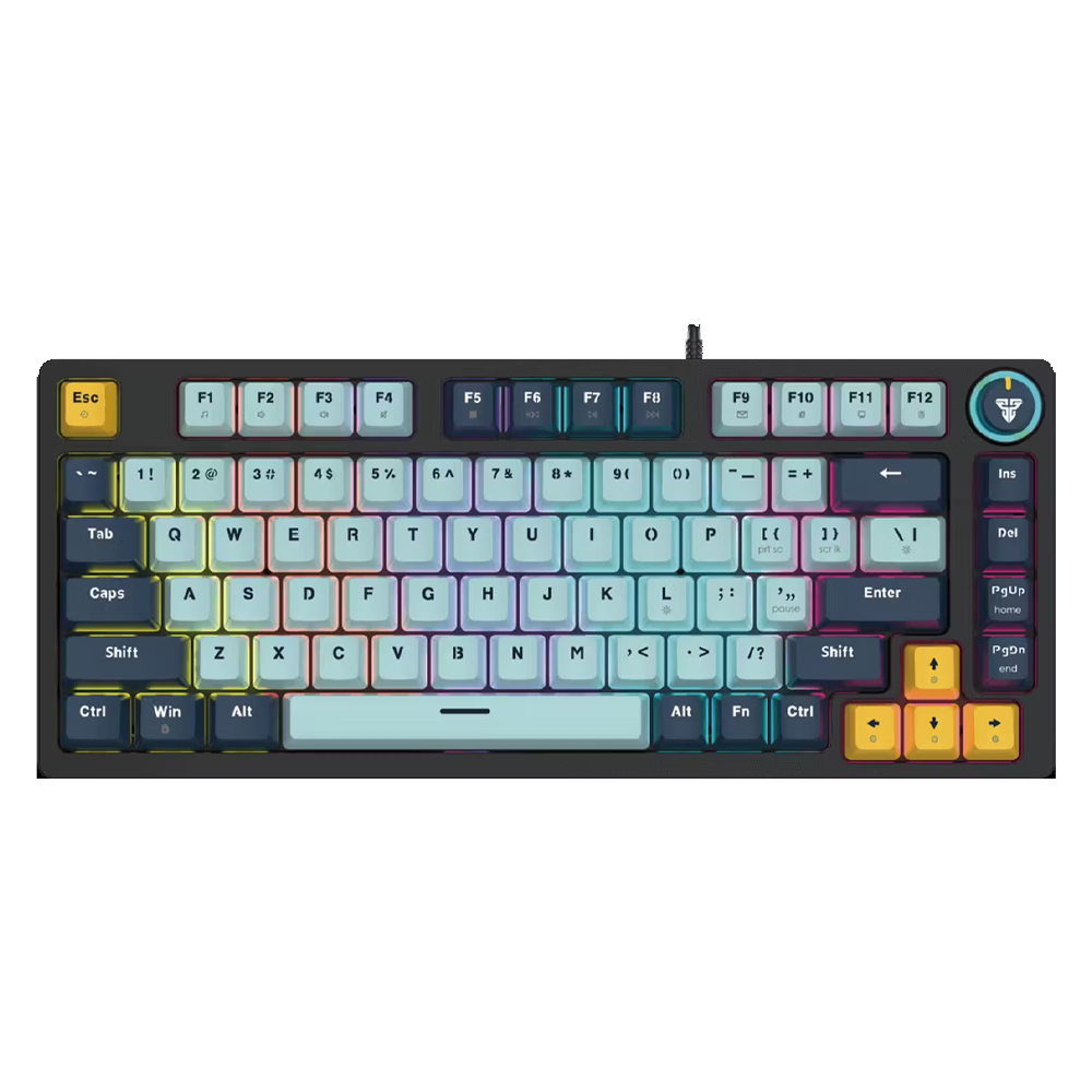 Fantech ATOM 81 MK875v2 Red Switch Wired Mechanical Gaming Keyboard - Sky Blue