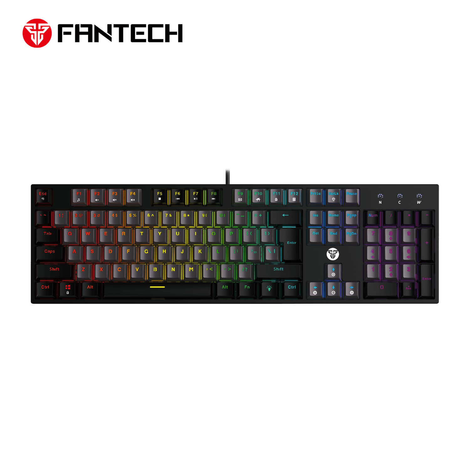 Fantech ATOM 104 MK886v2 Wired Mechanical Gaming Keyboard (Blue Switch) - Grey