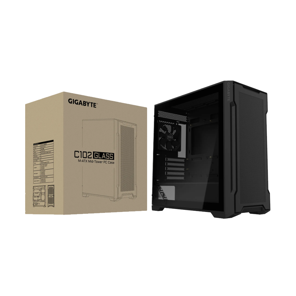 Gigabyte C102 Glass M-ATX Mid Tower PC Case