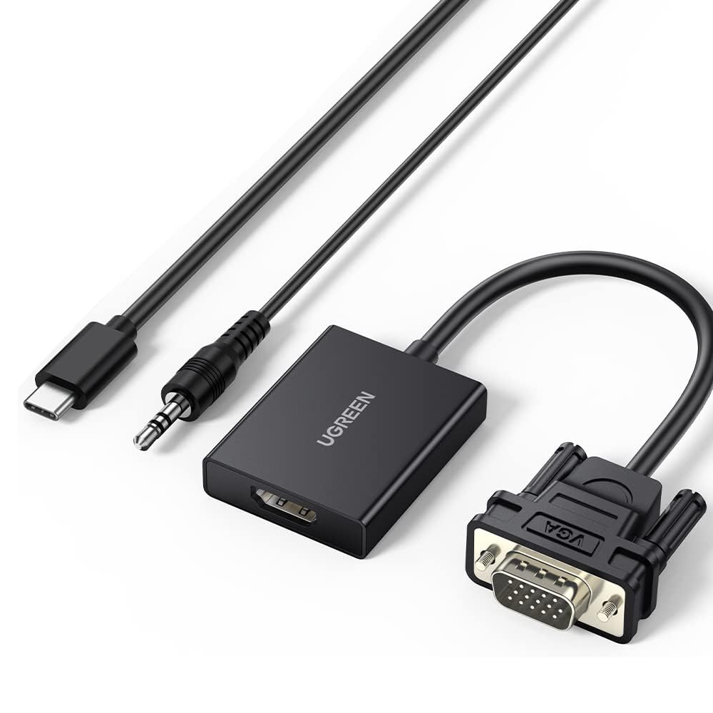 Ugreen 50945 CM513 VGA to HDMI Converter With 3.5mm Audio