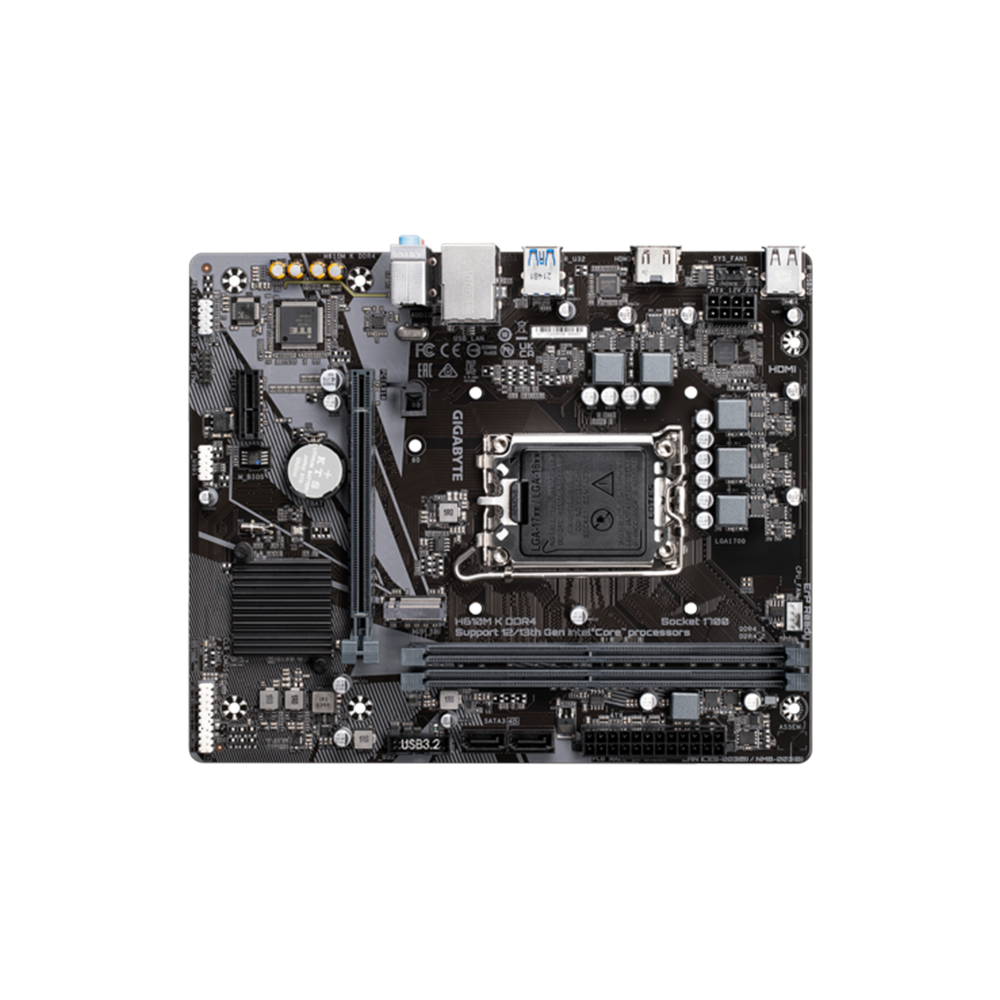 Gigabyte H610M K DDR4 Intel Socket LGA 1700 Motherboard