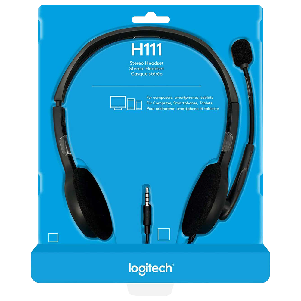 Headphone Wired Logitech H111 (One Socket)