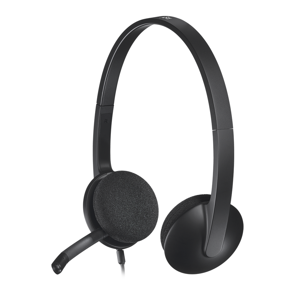 Logitech H340 Wired Headphone With Noise-Cancelling Mic (USB 2.0) - Black