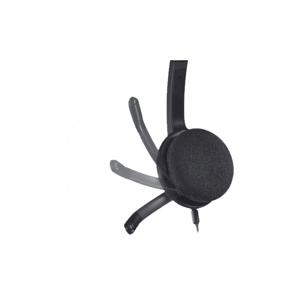 Logitech H340 Wired Headphone With Noise-Cancelling Mic (USB 2.0) - Black