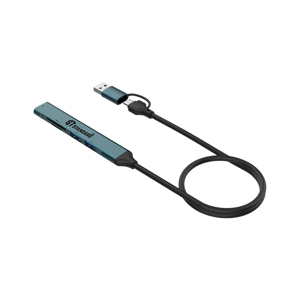 Standard ST-UCA9705 Type-C & USB 3.0 HUB Converter to (USB 3.0 - USB 2.0 - SD - TF)