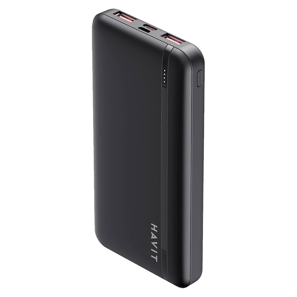 Havit PB90 2 USB + Micro + Type-C 22.5W Power Bank 10000mAh - Black