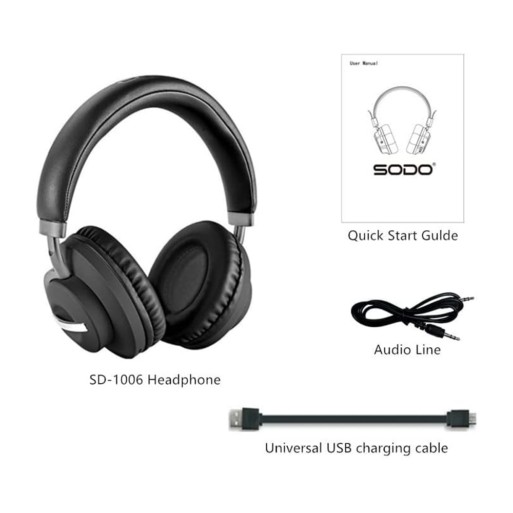 Headphone Bluetooth Sodo Sd-1006 - Black