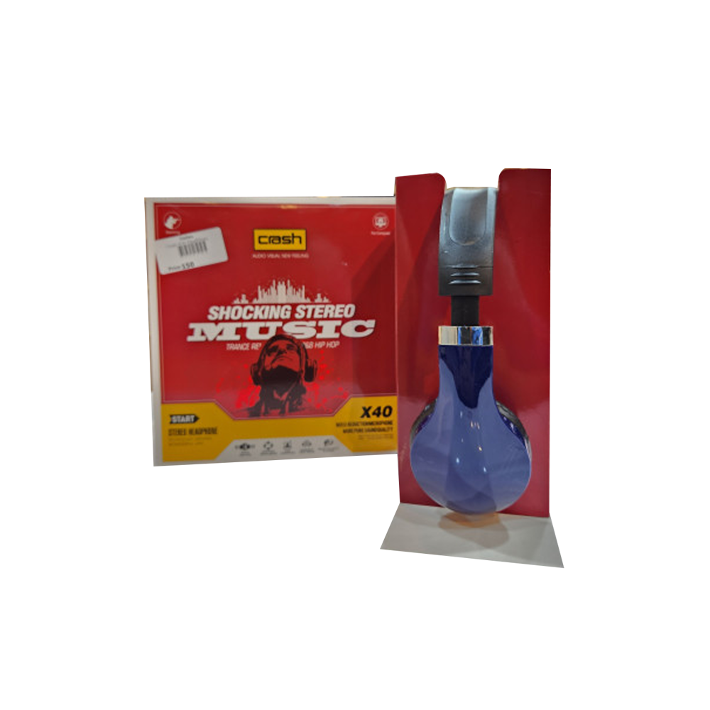 Headphone Wired Crash X40 (Two Socket)