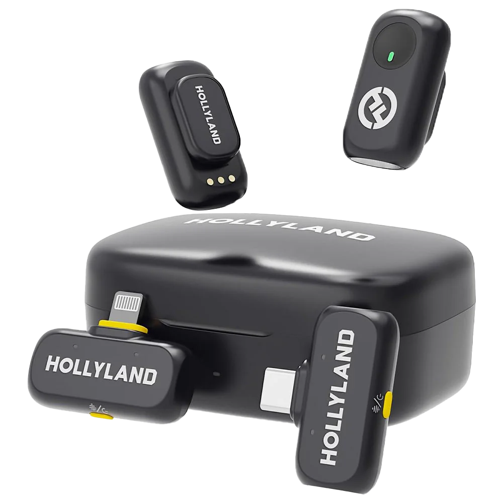 Hollyland Lark A1 Combo (Type-C + Lightning) Wireless Lavalier Microphone System - Space Gray