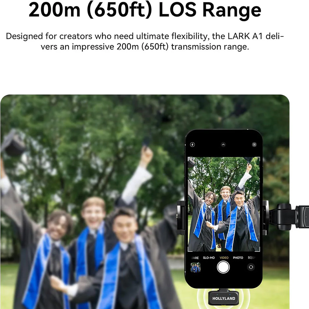 Hollyland Lark A1 Wireless Lavalir Microphone Combo - Space Gray
