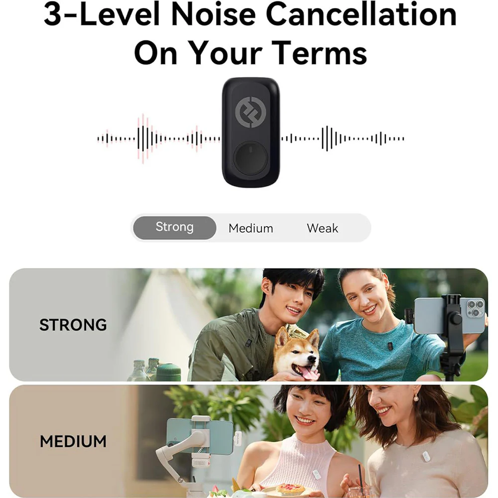 Hollyland Lark A1 Combo (Type-C + Lightning) Wireless Lavalier Microphone System - Space Gray