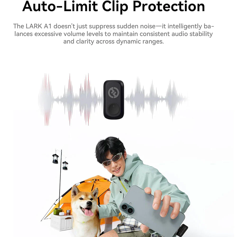 Hollyland Lark A1 Combo (Type-C + Lightning) Wireless Lavalier Microphone System - Space Gray