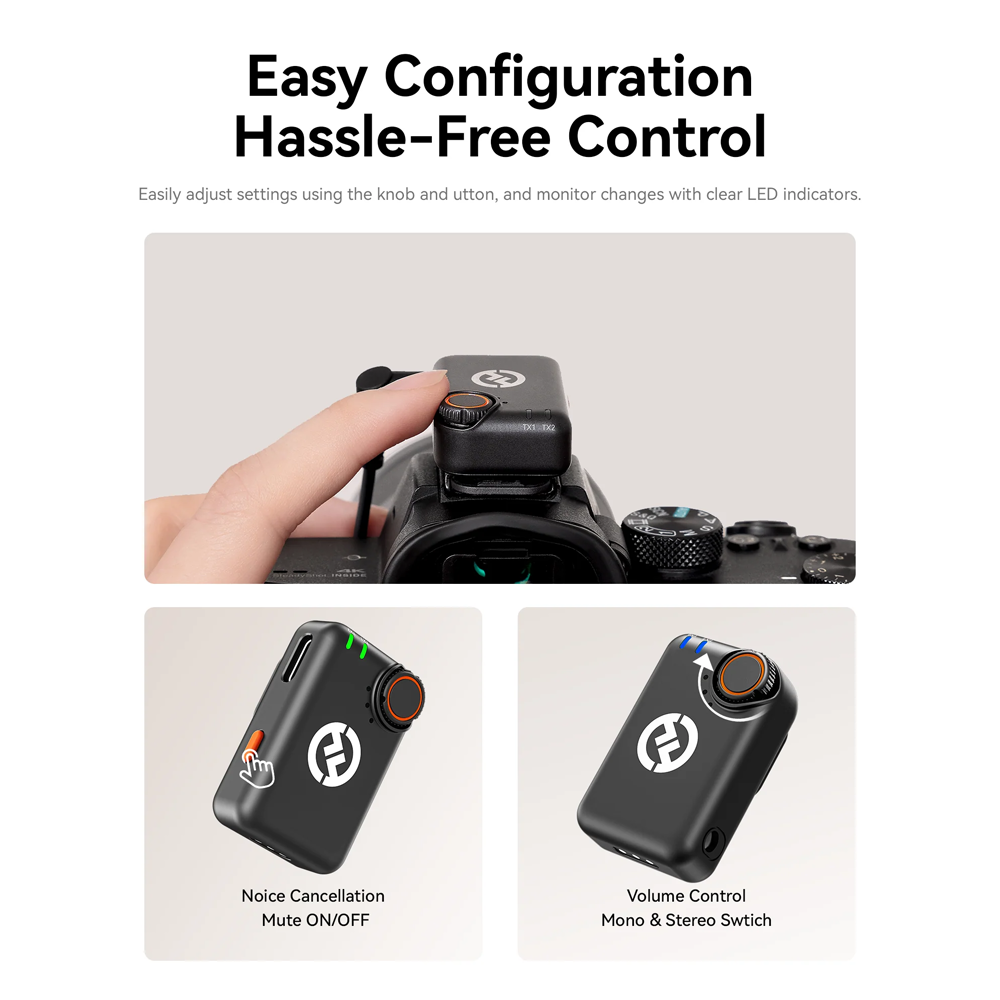 Hollyland Lark M2S Wireless Lavalir Microphone Combo - Space Gray