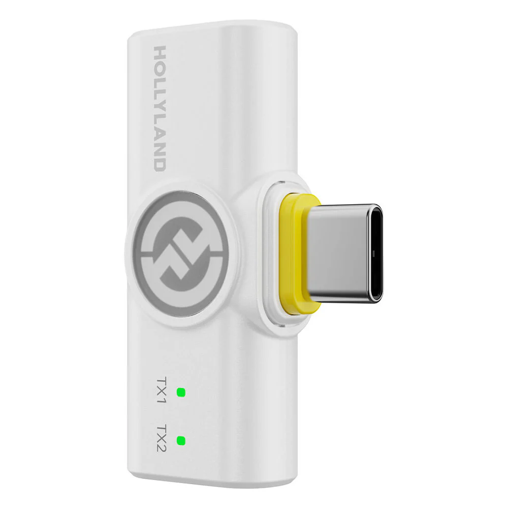 Hollyland Lark M2 Wireless Lavalir Microphone Combo - Ivory White