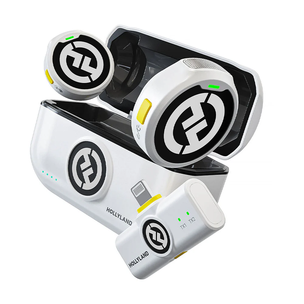 Hollyland Lark M2 Wireless Lavalir Microphone Combo - Ivory White