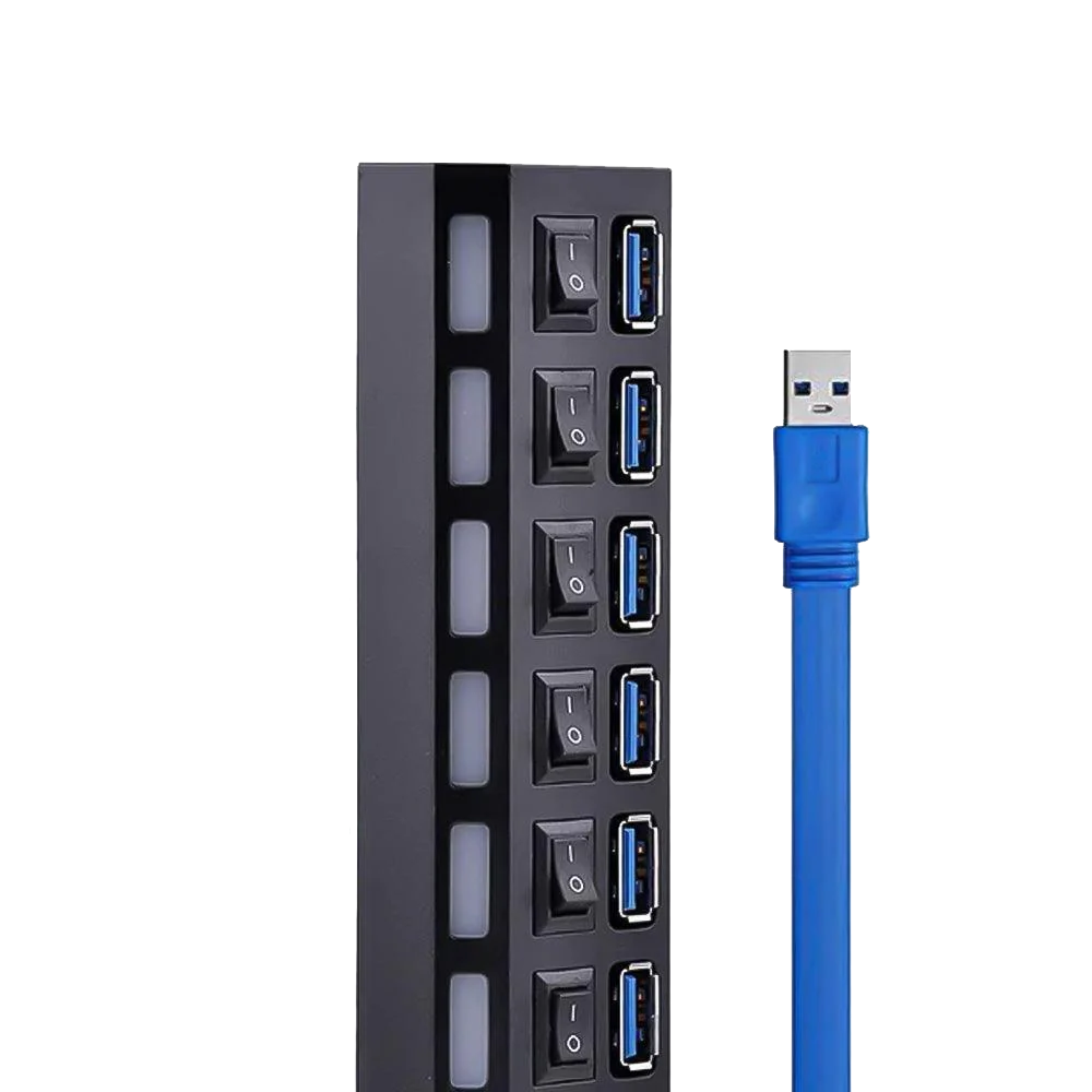 Hub USB 3.0 7Port Lava + Switch