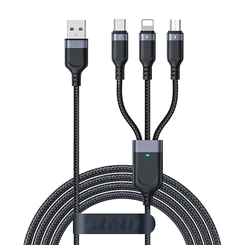 Iconz Link L14 XB31PK 3 in 1 (Lightning - Type-C - Micro USB) Charging Cable 1.0m - Black
