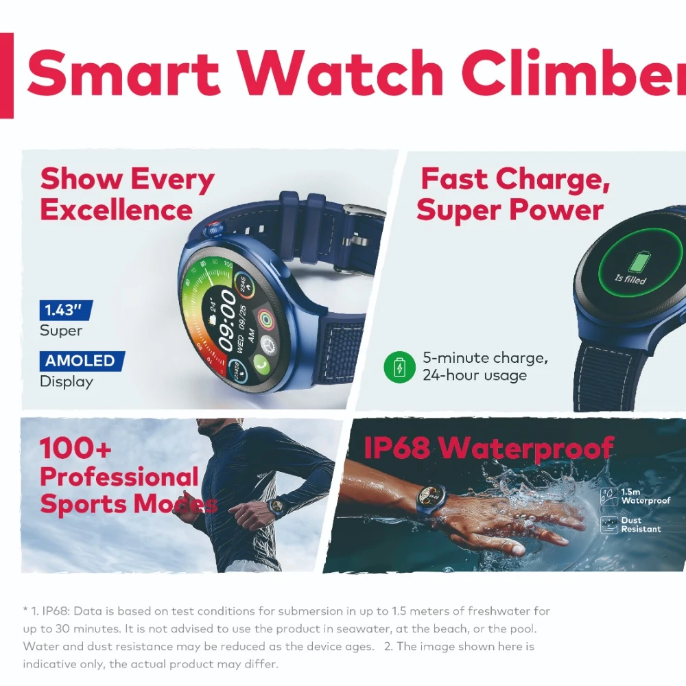Itel ISW-O43 Climber One Smart Watch - Shiny Gold