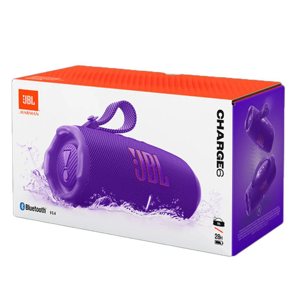 JBL Charge 6 Waterproof Portable Bluetooth Speaker - Purple