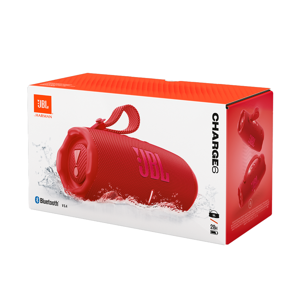 JBL Charge 6 Waterproof Portable Bluetooth Speaker - Red