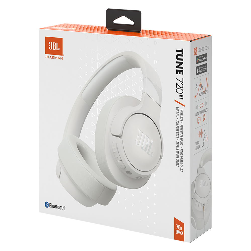 JBL Tune 720BT Bluetooth Headphone - White