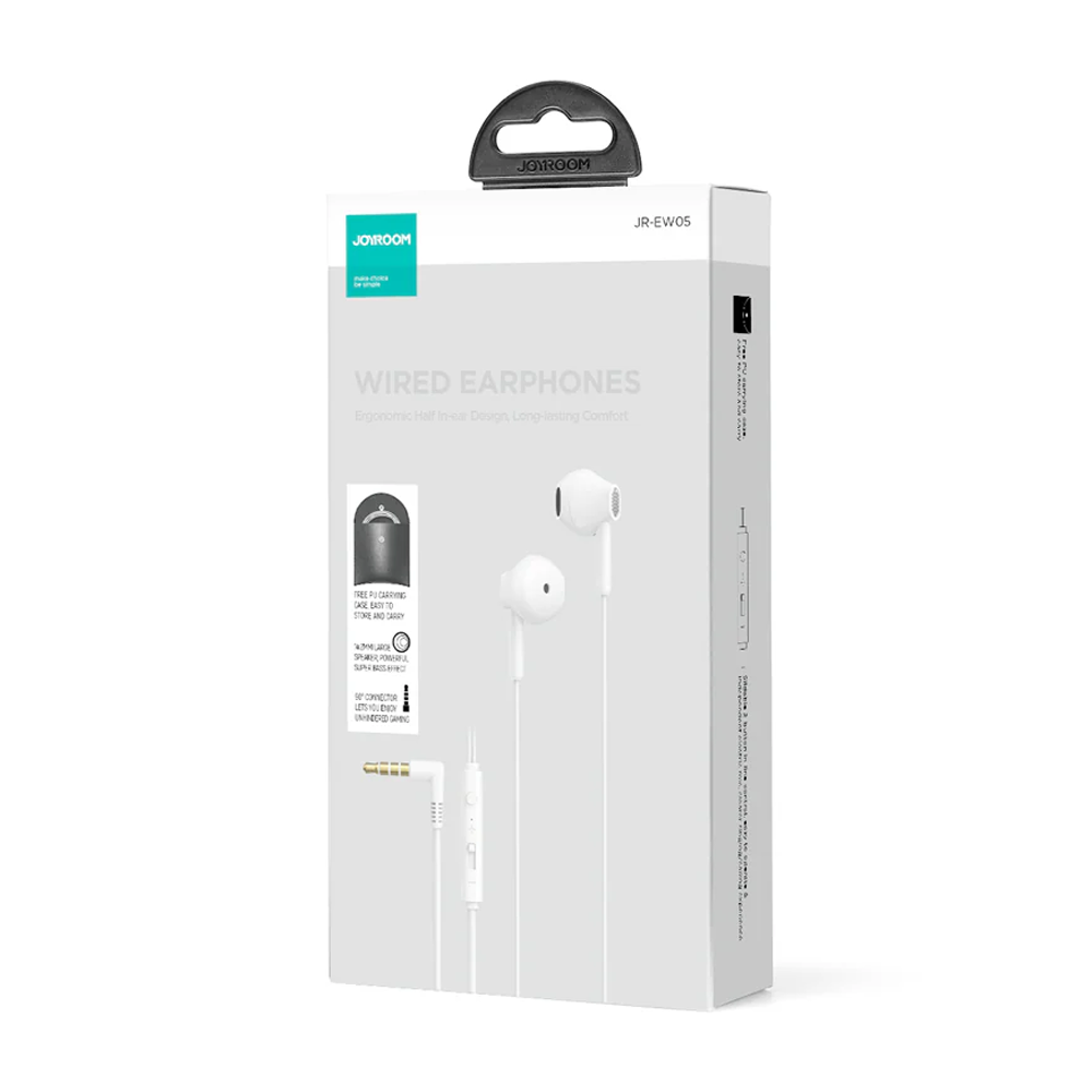Joyroom JR-EW05 3.5mm Wired Earphones - White