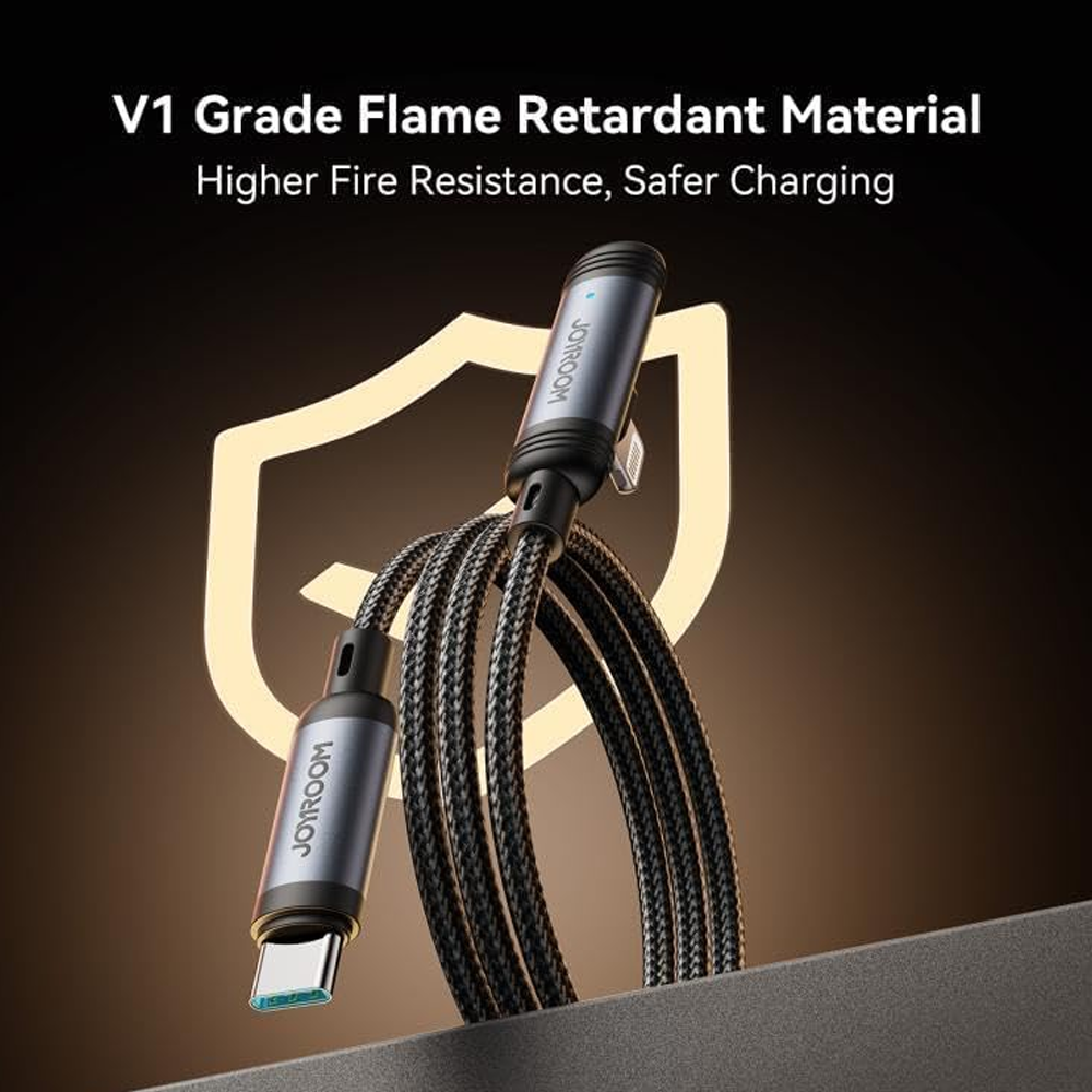 Joyroom S-A56 Type-C to Lightning 30W Fast Charging Data Cable 1.2m - Black
