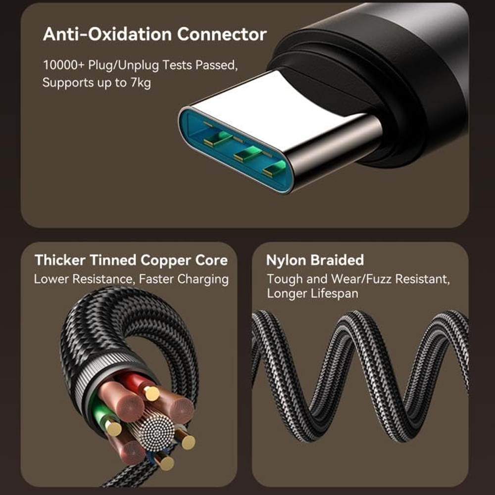 Joyroom S-A56 Type-C to Type-C 60W Fast Charging Data Cable 1.2m - Black