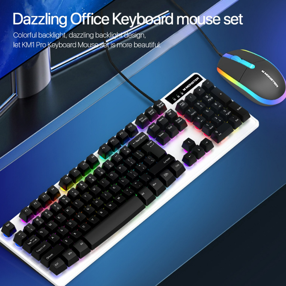 Keyboard + Mouse Wired Monster Airmars Km1 Pro