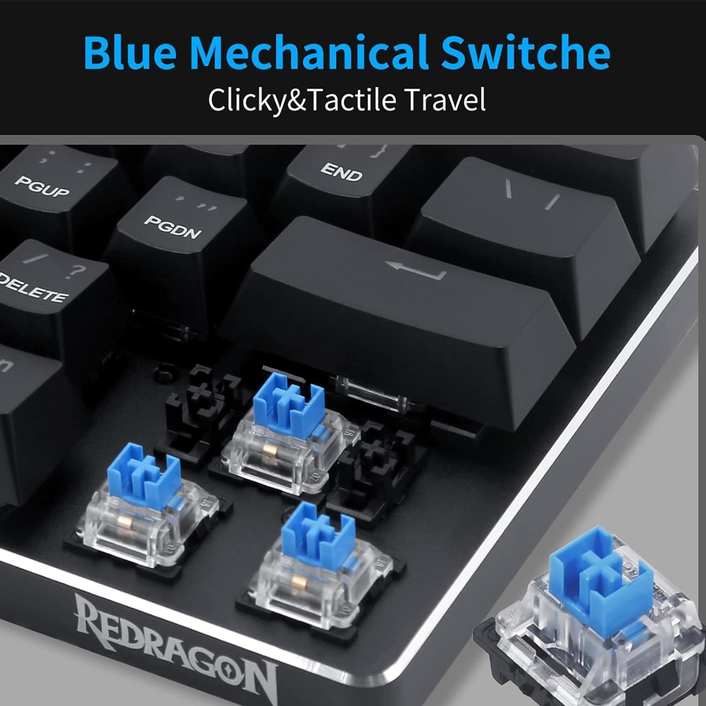 Redragon Jax K613-KB Blue Switch Wired Mechanical Gaming Keyboard