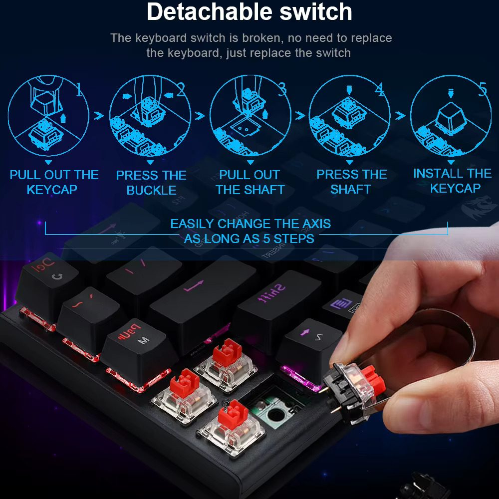 Keyboard USB Mechanical VSP (Red Switch) VM01-R