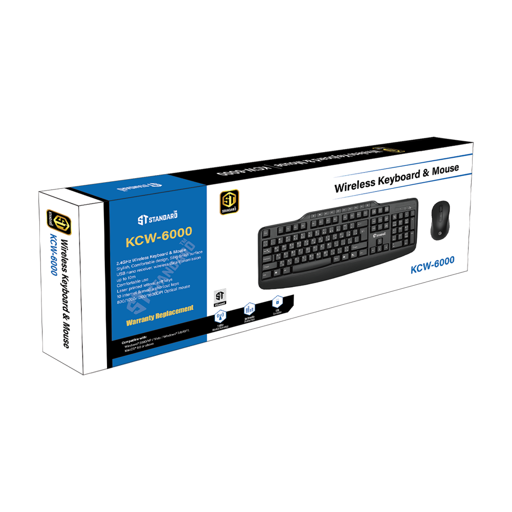 Keyboard + Mouse Wireless Standard KCW-6000