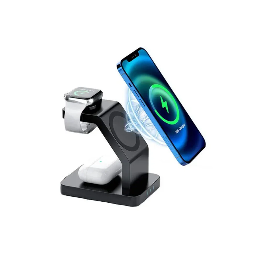 Lanex LW11 3-in-1 15W Smart Magnetic Wireless Charging Stand - Black