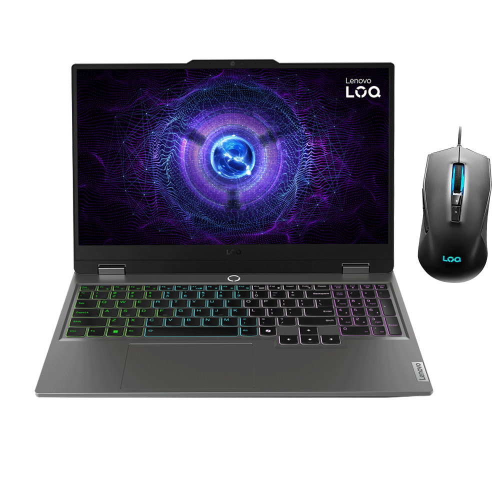 Laptop Lenovo LOQ 15IAX9 (I5/12450HX - 8G DDR5 - 512G M.2 NVMe - Nvidia RTX3050 6G DDR6 -15.6 Inch FHD IPS 144Hz - Mouse LOQ M100) - Grey