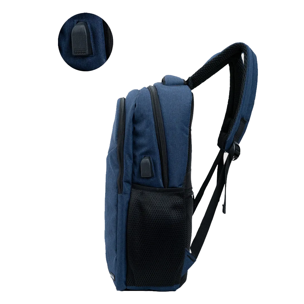 Haven Satchels B003 15.6 Inch Laptop Backpack - Blue