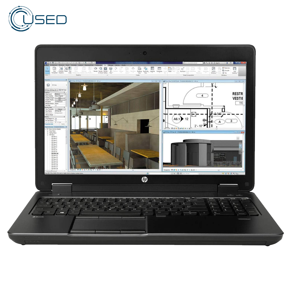 Laptop Used Workstation HP ZBook 15 G2 (I7/4800MQ - 16G DDR3 - 256G SSD - Quadro K2100M 2G DDR5 - Cam - 15.6 Inch)