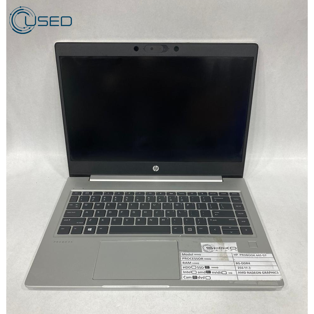 HP ProBook 445 G7 Laptop (AMD Ryzen 3/4300U - 8GB DDR4 - 256G M.2 NVMe - AMD Radeon Graphics - 14.0 Inch HD - Cam) Original Used