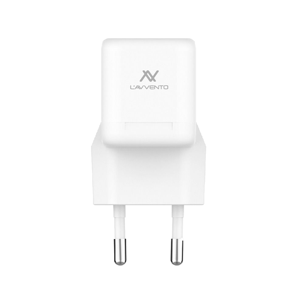 Lavvento MP535 Mini GaN 25W Charger With Type-C to Type-C Cable 1M - White
