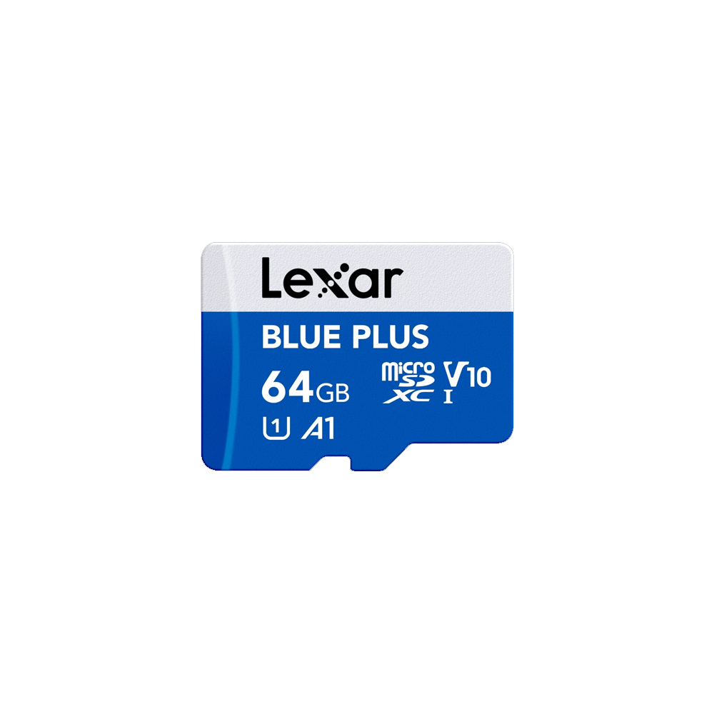 Lexar Blue Plus 64GB Class 10 microSD Memory Card