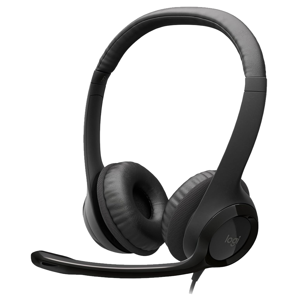 Logitech H390 Wired Headphone With Noise-Cancelling Mic (USB 2.0) - Black