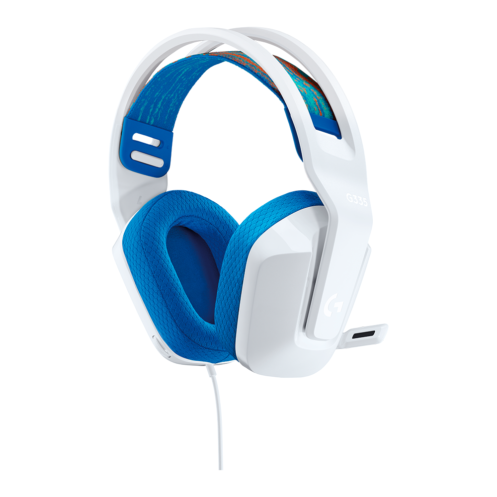 Logitech G335 Wired Gaming Headphone (One Socket 3.5mm With Convert) - White