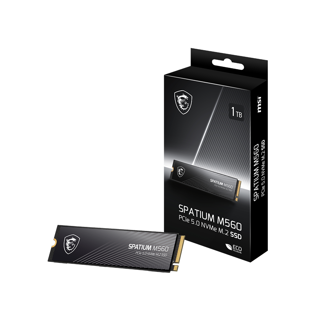 MSI SPATIUM M560 1TB PCIe 5.0 NVMe M.2 SSD