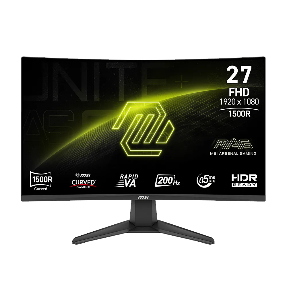 MSI MAG 276CF E20 27-Inch Gaming Monitor (Curved - 200Hz) (2 HDMI - Display - Audio)