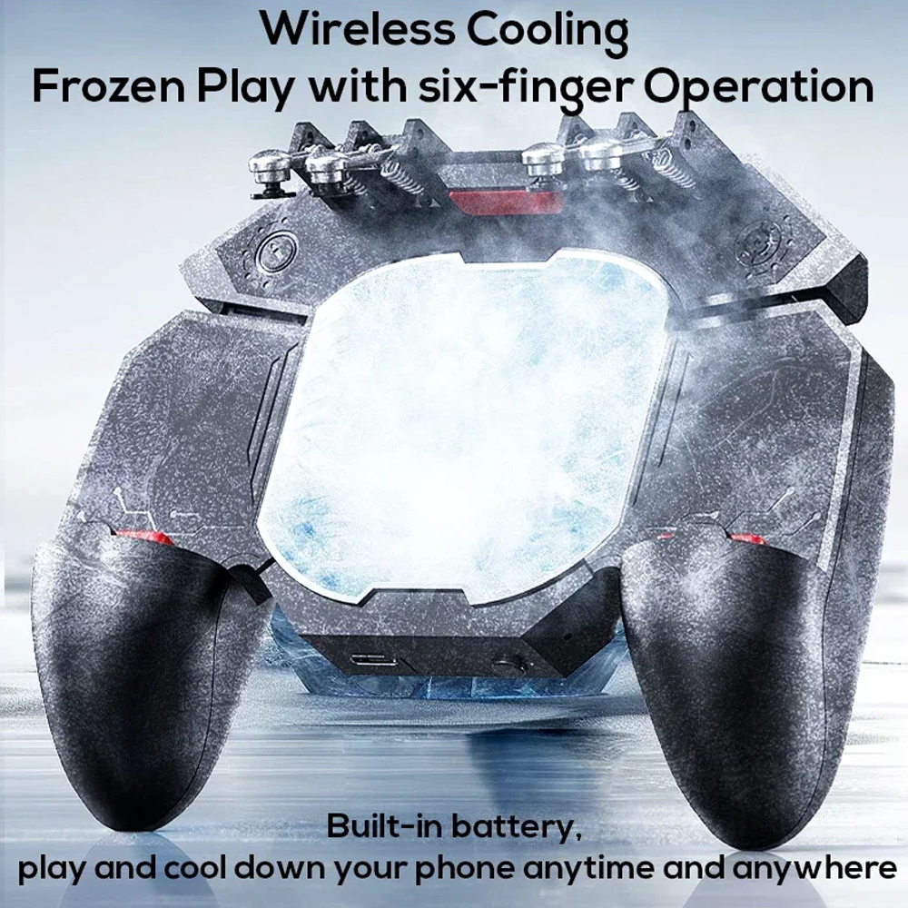 MEMO DL-100 Six Fingers Mobile Game Controller With Fan Cooling