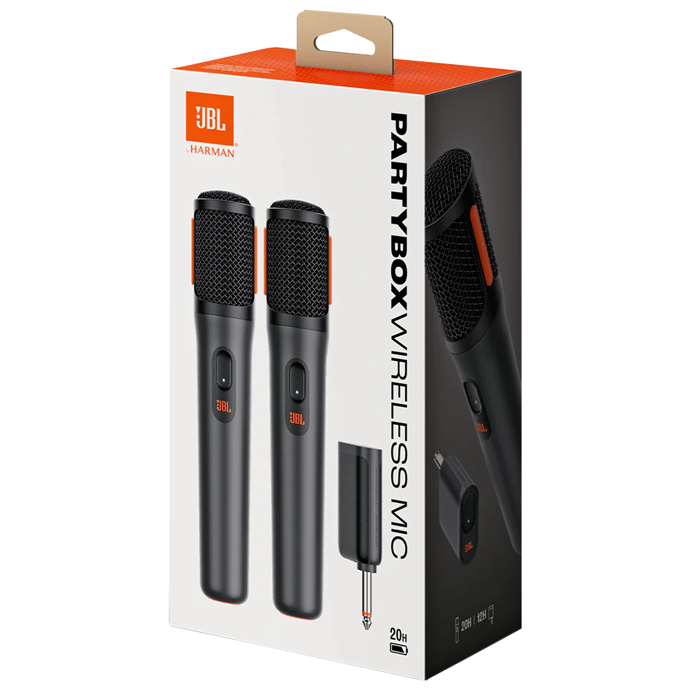 JBL PartyBox Wireless Micrphone (2 Pack) - Black